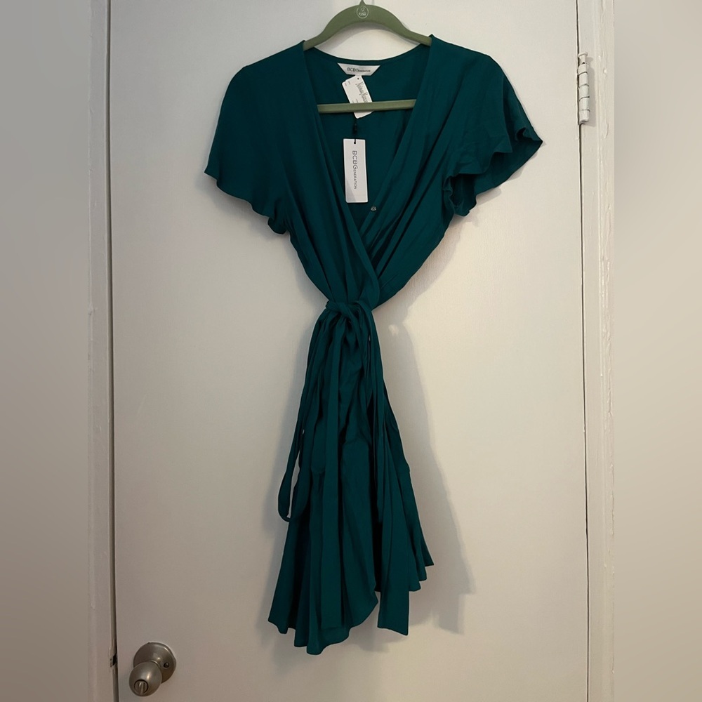 Bcbgeneration blue wrap dress small - Picture 2 of 2
